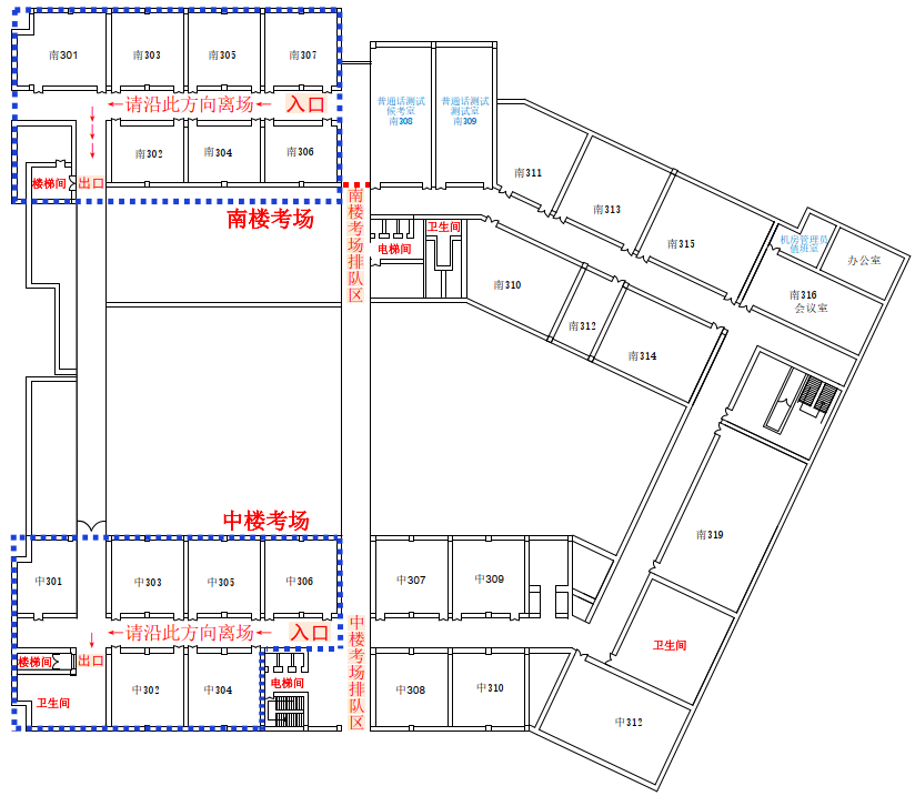 考场分布图、指引图